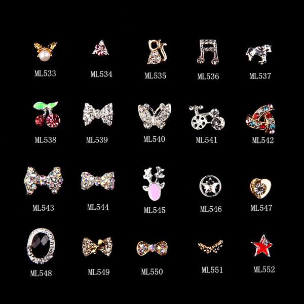 Hot NEW Wholesale Alloy Jewelry 3D Nail Art Jewelry Nail rhinestones Sticker