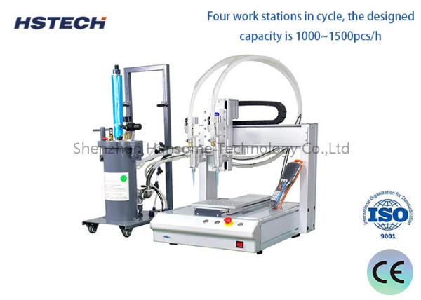 Buy cheap 4-Station Glue Dispensing Machine for LED Bulb, 0~300 RPM Motor Speed from wholesalers