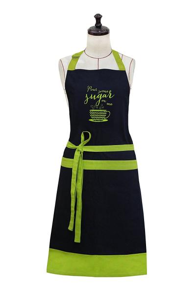 Embroidered 100% Cotton Professional Apron for Men & Women with Adjustable Neck