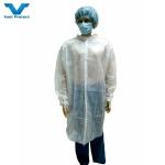 Microporous PP SMS Nonwoven Disposable Visitor Coat Lab Coat