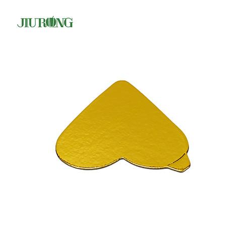 Buy cheap Grey Paper Recyclable Heart Shaped Cake Board Gold ISO9001 approved from wholesalers