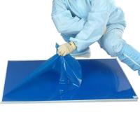 Buy cheap 60x40cm White Blue Adhesive PE Film Cleanroom Floor Mats product