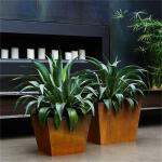 Outdoor Round Flower Planter Pots Corten Steel 2mm Or Customized