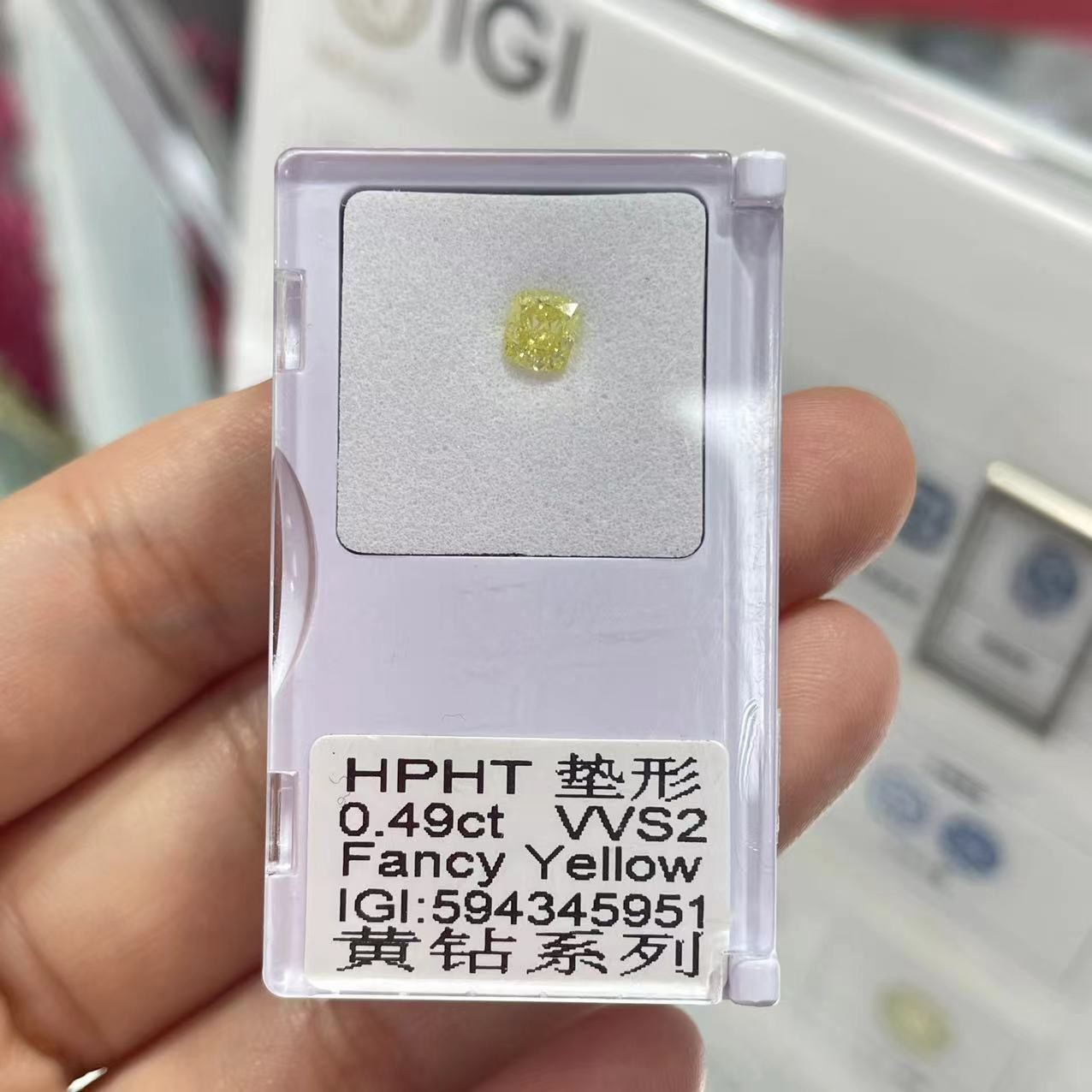 Cushion Oval Lab Created Yellow Diamonds 0.4ct 0.5ct 0.6ct-0.9ct For Earrings Stud Ring