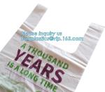 BioPlastic T-shirt bag used for take away food, Compostable Disposable