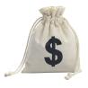 Buy cheap SGS Christmas Fabric Drawstring Gift Bags Portable 25x30cm from wholesalers