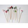 Buy cheap Hot Sale Handmade Bamboo Cocktail Picks Fancy Colorful Rose Picks for Wedding from wholesalers