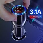 18W 3.1A Car Charger Quick Charge 3.0 Universal Dual USB Fast Charging QC For