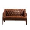 Buy cheap Three And Two Seater Vintage Leather Sofas With Wooden Legs from wholesalers