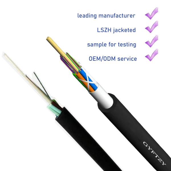 Buy cheap GYFTZY Metal Free Unarmored G652D Flame Retardant LSZH Jacketed 4 Core Single Mode Fiber Optic Cable from wholesalers