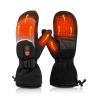 Buy cheap Winter Warming Skiing Rechargeable Heated Gloves Mittens Black Adult Waterproof Anti Slip from wholesalers