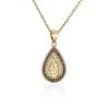 Buy cheap Zircon 14k Gold Jewelry Fashion Women Virgin Mary Pendant Necklace from wholesalers