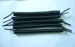Solid Black High Quality Factory Direct Spiral Coil Tether Part w/90degree Weld