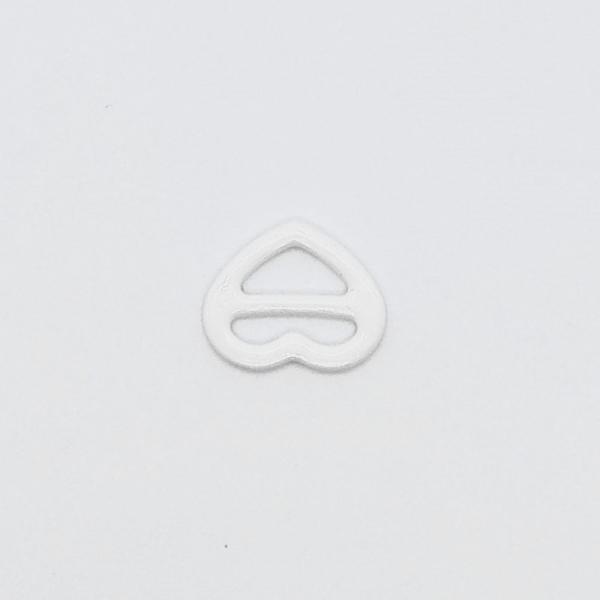 Buy cheap 10mm Bra Adjustable Slider White Heart Shape Slider Metal With Nylon Coated from wholesalers