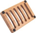 Eco Friendly Natural Wooden Soap Storage Rack Bamboo Wood Soap Dish Holder for
