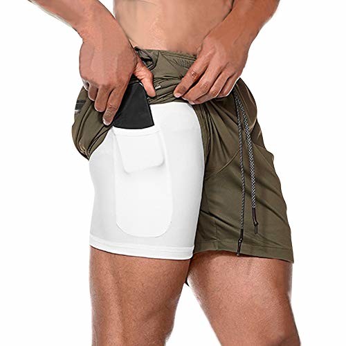 Fitness Running Wear Mens Split Running Shorts Mens Prevent Abrasion