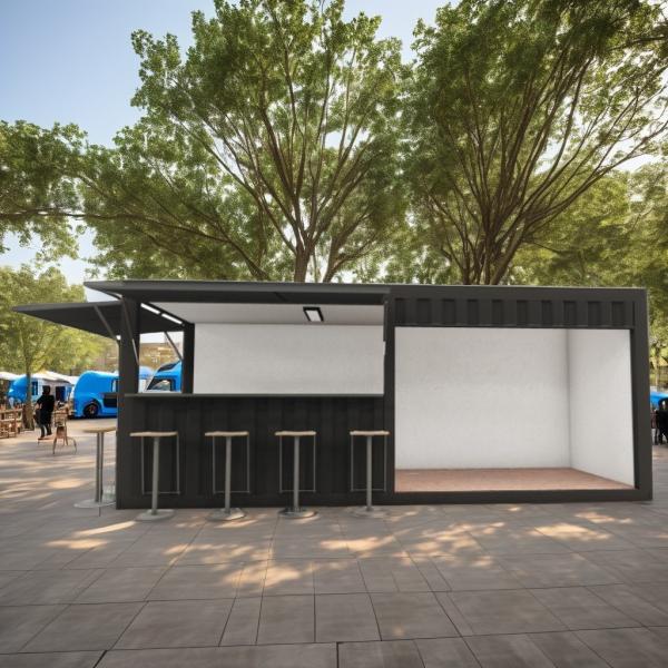 20FT Mini Pop-up Shop Container for Fast-Food Restaurant Convenience Store Kiosk