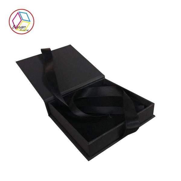 Buy cheap Foldable Jewelry Paper Gift Box Gold Foil Stamping Silk Insert OEM Service from wholesalers