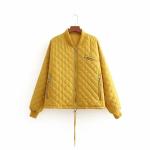 Quilted Cotton Womens Ma1 Bomber Jacket Breathable Solid Pattern Type