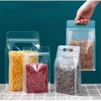 Buy cheap Zip Lock Flat Bottom Pouch With Clear Window Handle For Snack Powder Packaging product