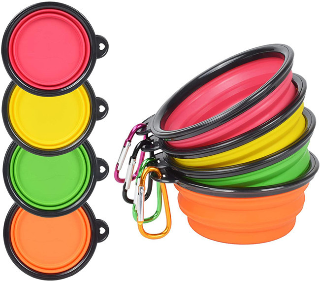 Portable 80g Pet Feeder Bowl 13cm Collapsible Water Bowl