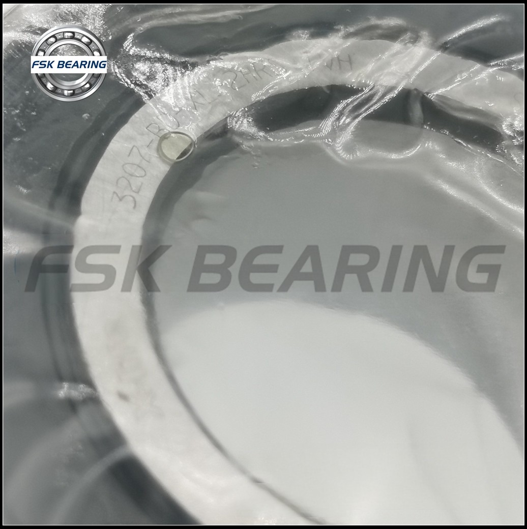 Metric Size 3207-BD-XL-2HRS-TVH Double Row Angular Contact Ball Bearing 35*72*27 mm ABEC-5