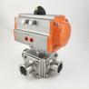 Buy cheap Pneumatic Operated Ball Stainless Steel Valves Square clamp Connection from wholesalers