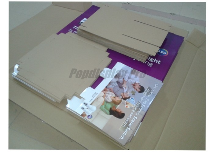 Household Led Light Simple Cardboard Dump Bins for Merchandising at Retail Stores Sample Available