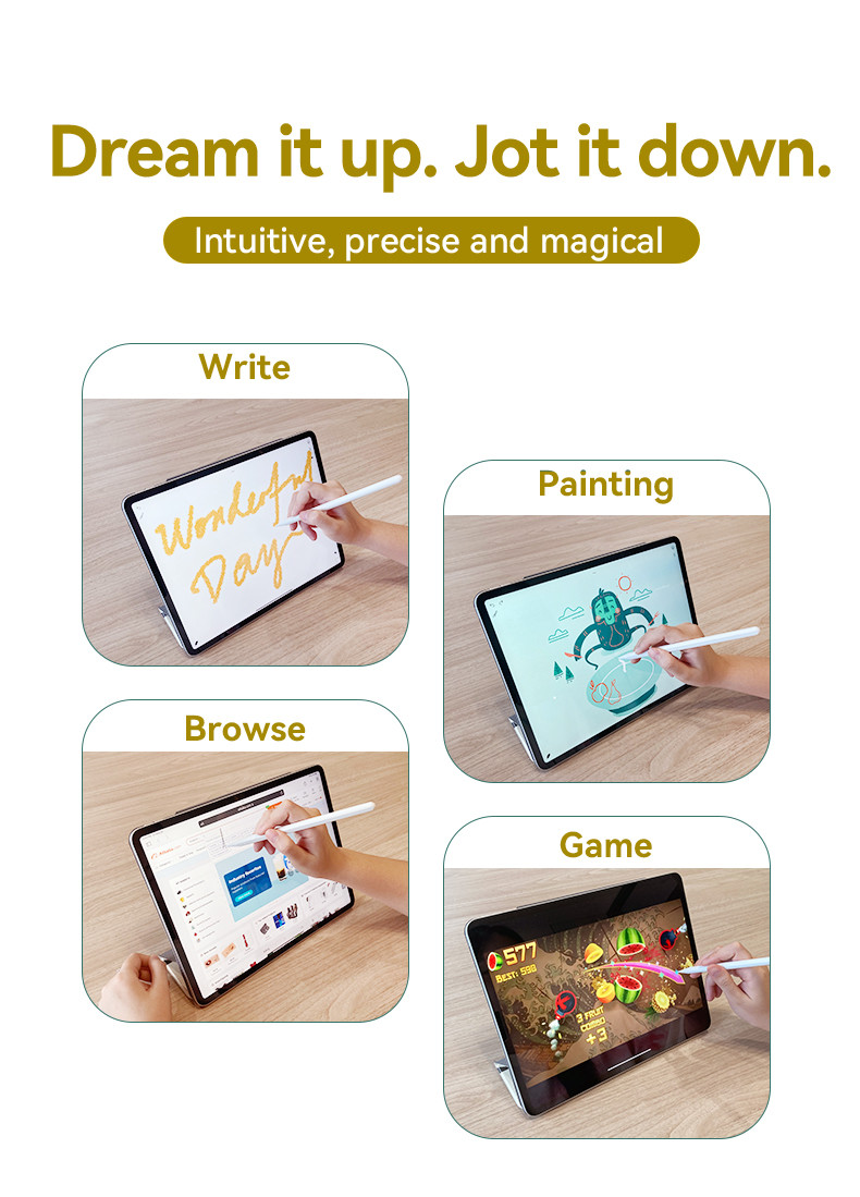 Aluminum Alloy Digital Stylus Pen High Precision 14cm Length With Battery