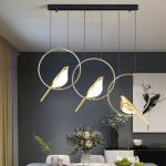 Foyer Restaurant LED Chandelier Gold Magpie Bird Home Decoration Lighting Nomi