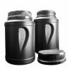 Buy cheap 2000ml Customized Size And Logo Black Plastic Nutrition Powder Canister from wholesalers