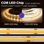DC12V24V 8mm10mm 576leds 3000K 6500K CCT COB Led Strip Light for TV Backlight