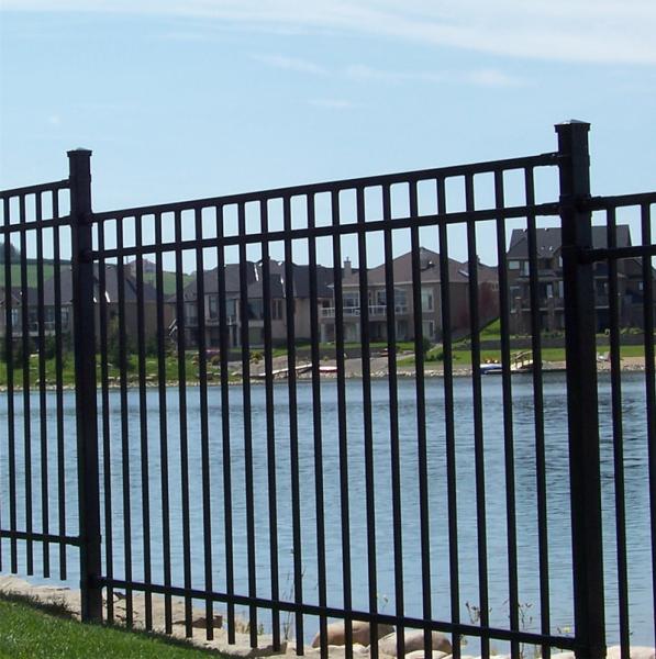 Buy cheap Crimped Spear Top Wrought Iron Fence Tubular Fencing 1.8m High X 2.4m Long Galvanised Steel from wholesalers
