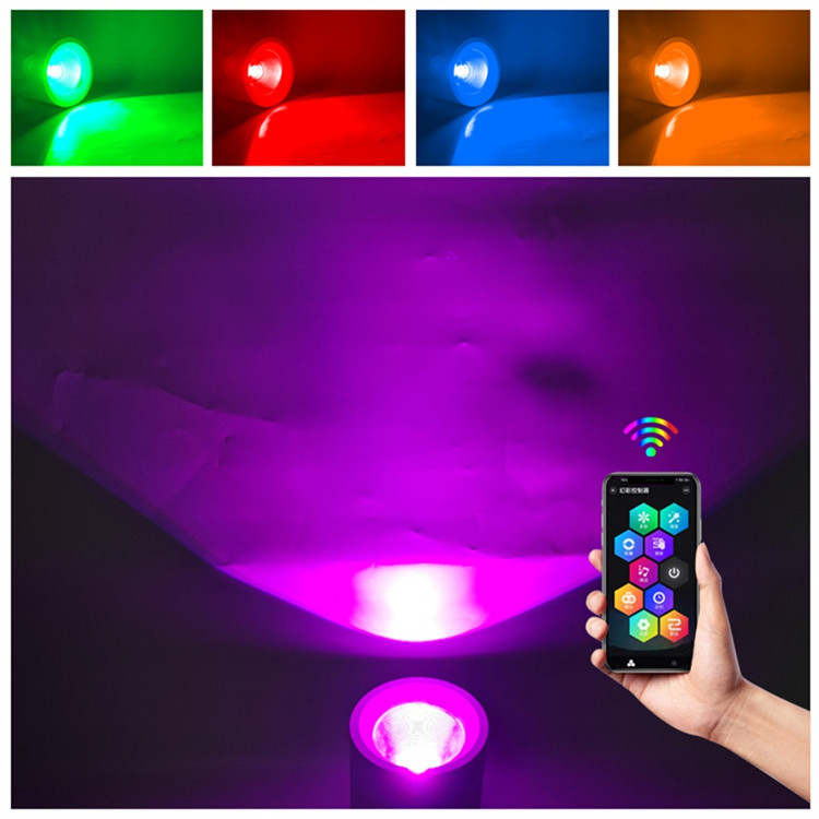 Aluminum RGBW LED Down Lights Decoration Brighter For Indoor Entertainment Venues