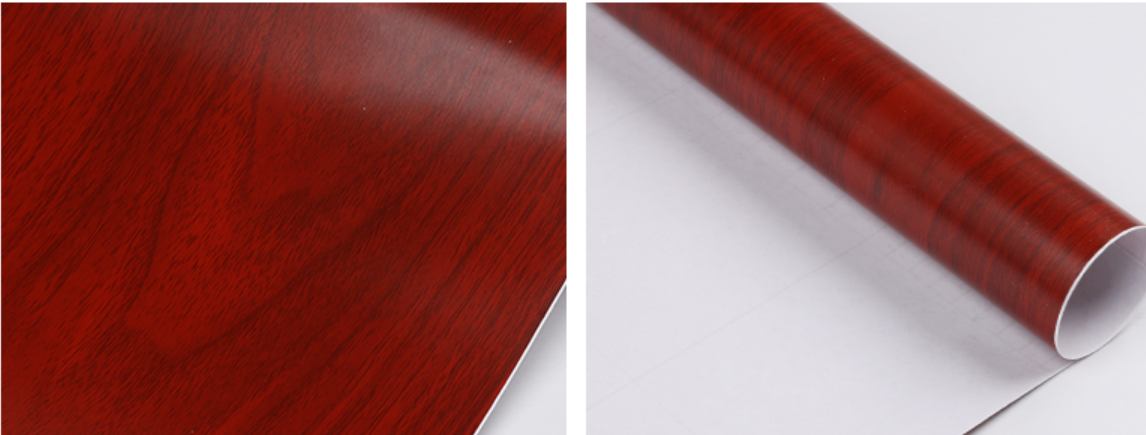 Fireproof Vinyl Wallpapers 3D Wood Wallpaper PVC Adhesive Wooden Wall Paper for Wood Cabinets Refurbishment
