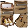 Buy cheap 56-77Litre Vintage Canvas Laptop Backpack Khaki Color Waterproofing from wholesalers