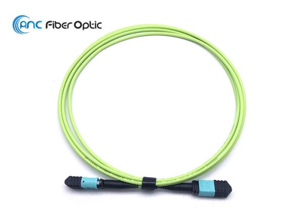 Buy cheap 12 Fiber Female MPO To MPO Fiber Optic Cable Assemblies OM5 50/125 Type B from wholesalers