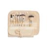 Buy cheap Eco Bamboo Mini Cosmetic Brush Set with Natural Gunny Brush Roll from wholesalers