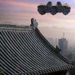 Black Glazed Ceramic Roof Tiles For Chinese Pavilion Temple Buddha House