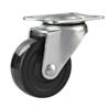 Buy cheap 2" threaded stem industry rubber caster with side brake, 2" rubber caster brake,black small castors from wholesalers