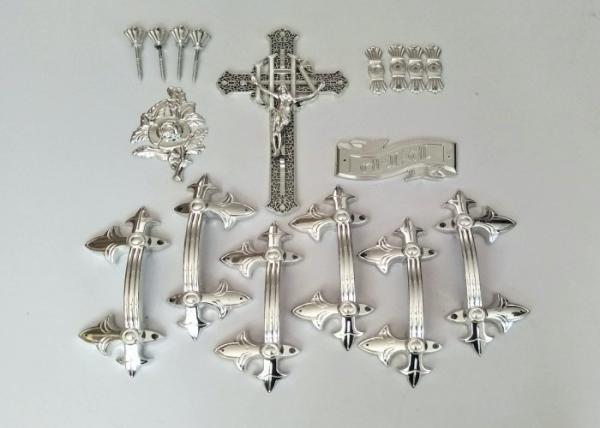 Buy cheap Funeral Decoration Plastic Coffin Handles Sets Gold , Silver And Copper Color from wholesalers