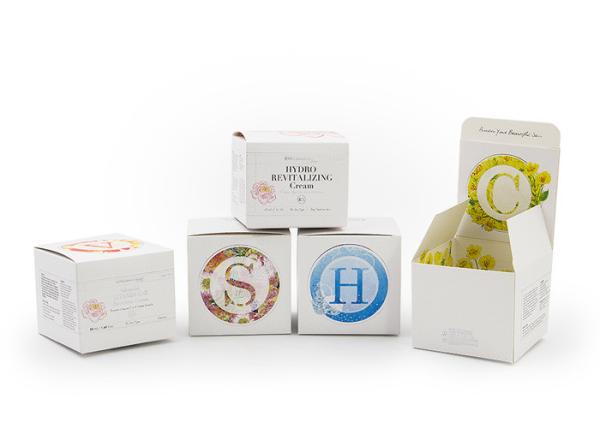 Buy cheap Embossed Cosmetic Box Packaging / Cosmetic Gift Boxes Both Sides Printed from wholesalers