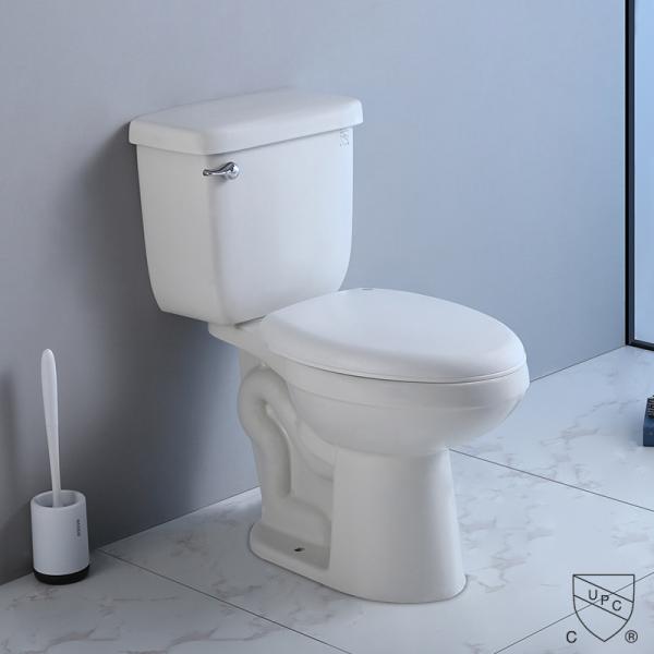Buy cheap Cupc American Standard Two Piece Toilet Elongated Bowl 2 Piece Wc Flush Valve from wholesalers