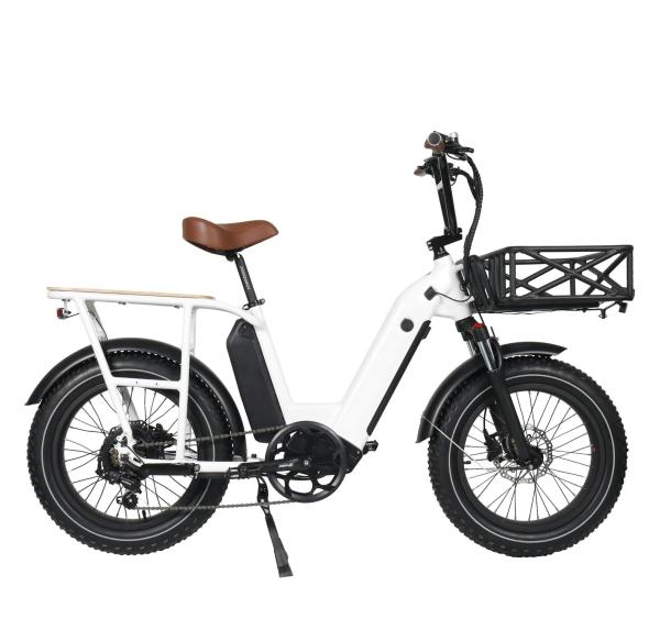 Aluminum Alloy Electric Cargo Bike 48V 750W Ebike With Front Suspension Dual