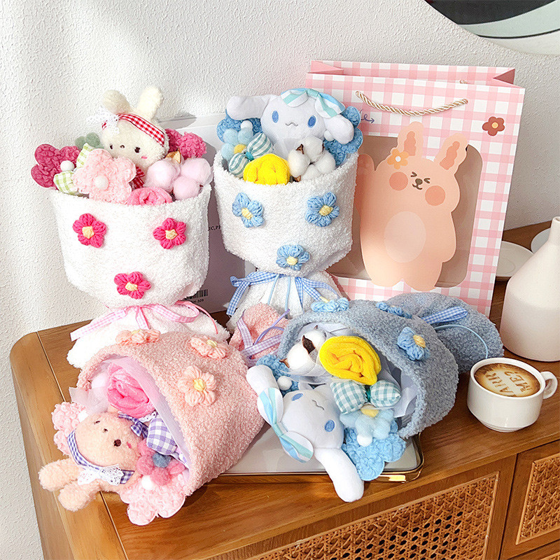 Mother's Day gifts Valentine's Day plush rabbit finished doll bouquets for girlfriends or muses as birthday gifts