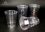Iced Drinks Disposable Plastic Cups , Biodegradable Plastic Cups Logo Printing