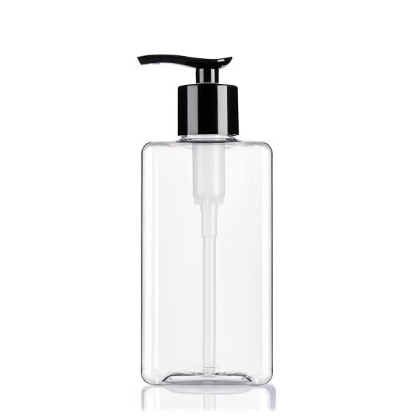 Buy cheap Square Clear Plastic Shampoo Bottles With Pump Personal Care Packaging 500ml from wholesalers