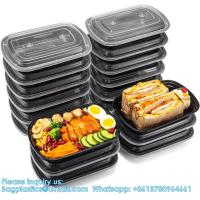 Buy cheap Black Plastic Containers With Lids For Storage-Microwave & Freezer & Dishwasher product