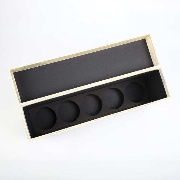 Buy cheap Five bottle gin kit box Wine Bottle Gift Box CMYK Rigid Cardboard Gift Spirit EVA Cutout Insert Magnetic Lid box from wholesalers
