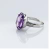 Buy cheap 925 Sterling Silver Oval Dome Amethyst Ring(P24E) from wholesalers